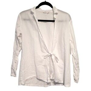 Wilt White Tie Front Wrap Top Blouse Size XS